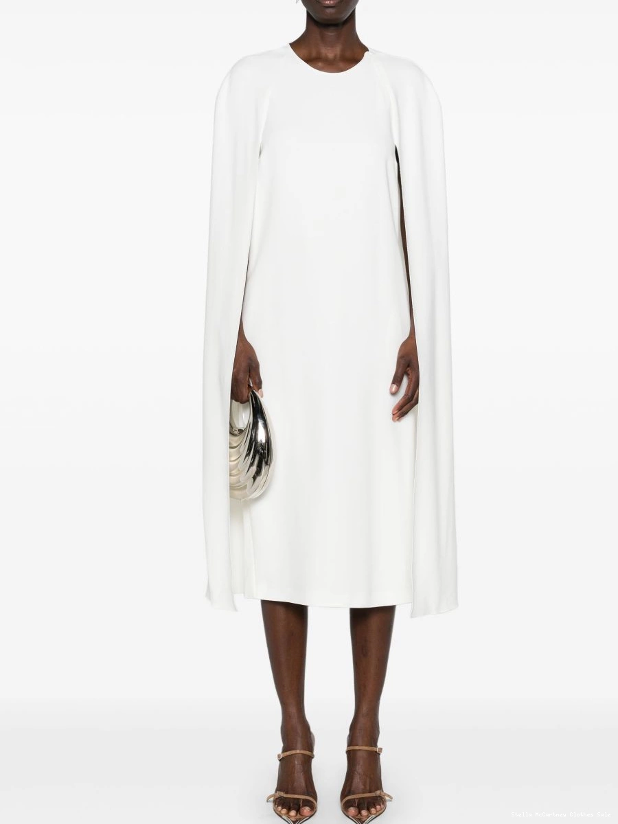 Cheap dress crew-neck Women McCartney crepe Stella cape 0817